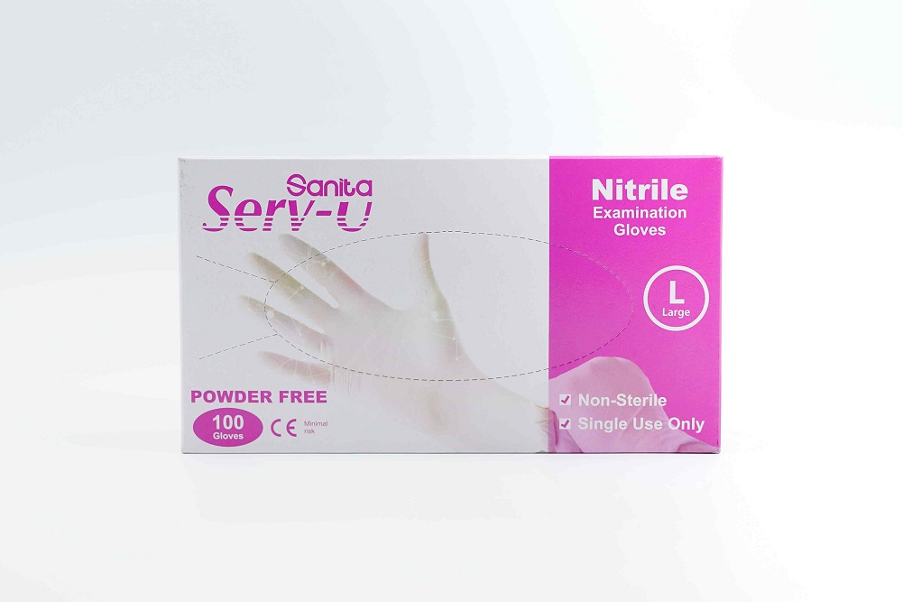 Nitrile PF Gloves Large